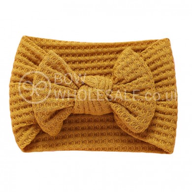 Mae - Luxury Waffle Bow Baby Headband
