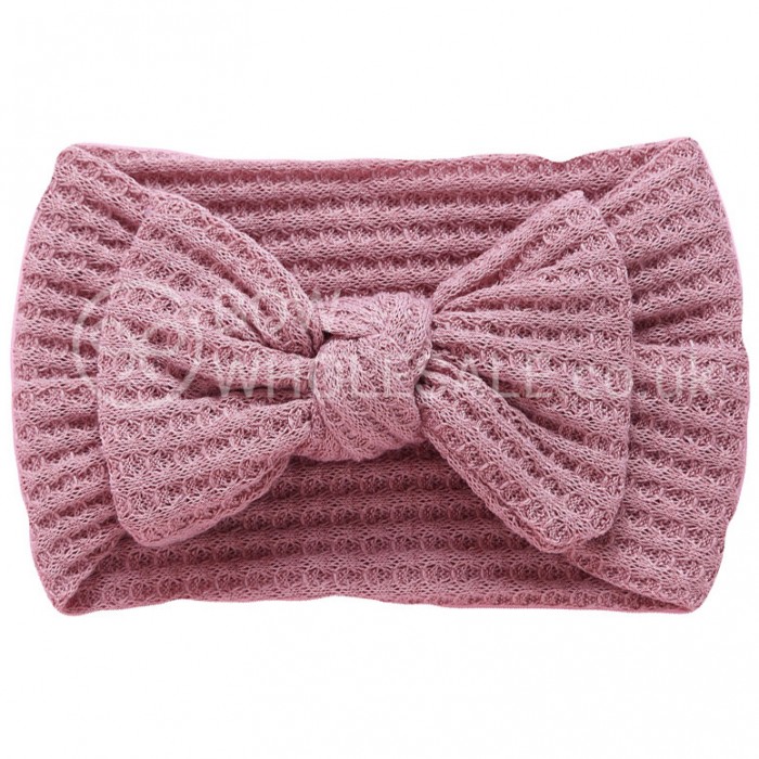 Mae - Luxury Waffle Bow Baby Headband