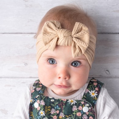 Neutrals Luxury Ribbed Cable Knit Baby Headband