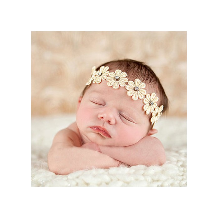 Helena  - Luxury Flower Newborn Baby Headband