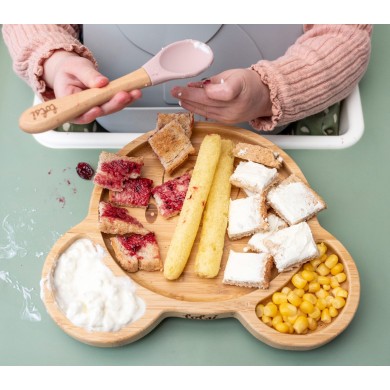 Bear - Luxury Bamboo Suction Baby Plate Set