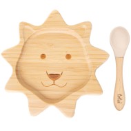 Lion - Luxury Bamboo Suction Kids Plate Set