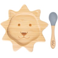 Lion - Luxury Bamboo Suction Kids Plate Set