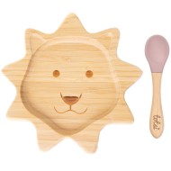 Lion - Luxury Bamboo Suction Kids Plate Set