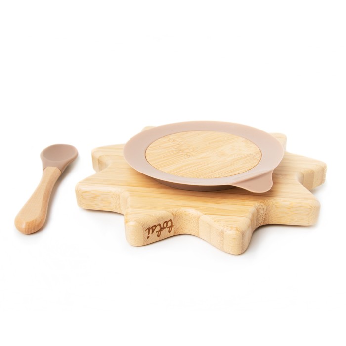 Lion - Luxury Bamboo Suction Kids Plate Set