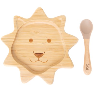 Lion - Luxury Bamboo Suction Kids Plate Set