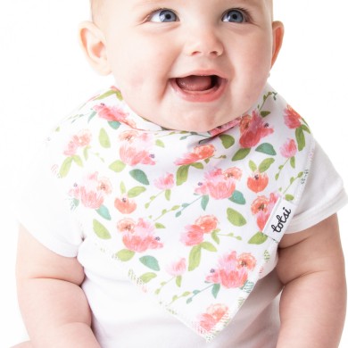 Rosey - Luxury Floral Baby Dribble Bib
