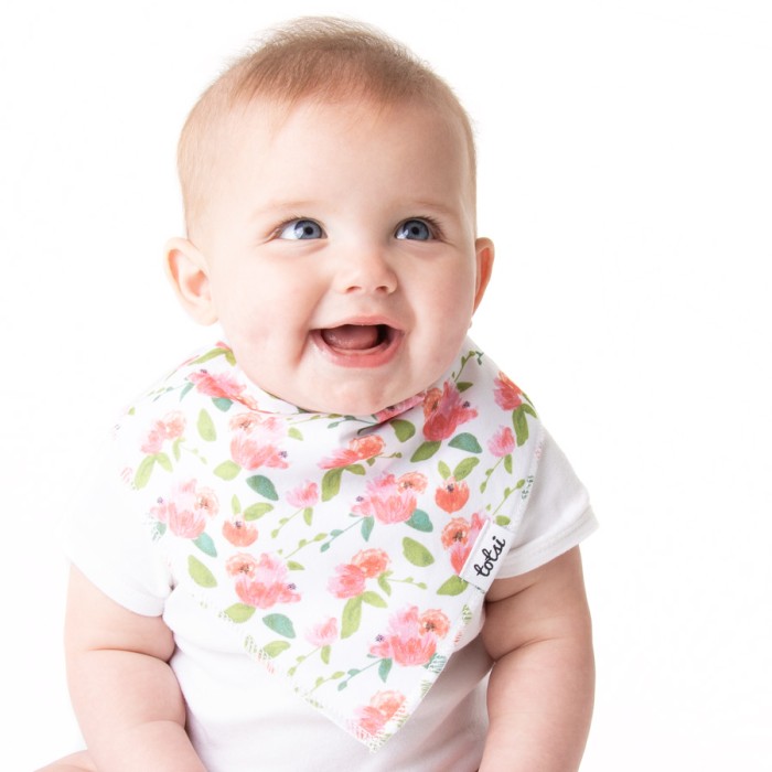 Rosey - Luxury Floral Baby Dribble Bib