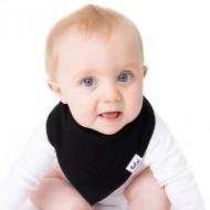 Jet Black - Luxury Plain Black Dribble Bib