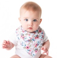 Celeste - Luxury Floral Baby Dribble Bib