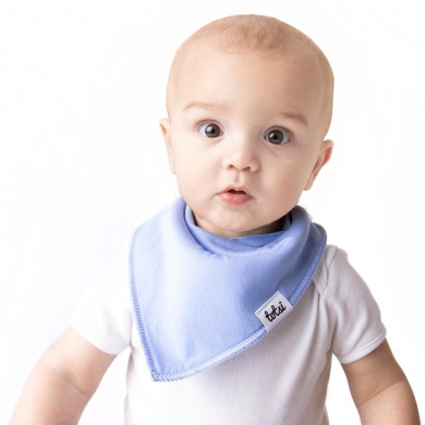 Blues - Luxury Plain Dribble Bib