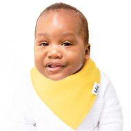 Sunset Yellow - Luxury Plain Dribble Bib