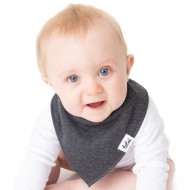 Gunmetal Grey - Luxury Plain Dribble Bib