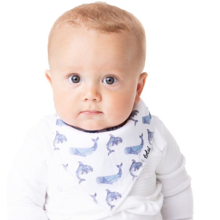 Ocean Whales - Luxury Dribble Bib