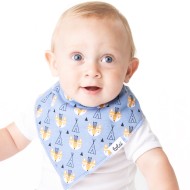 Fyn The Fox - Luxury Blue Baby Dribble Bib