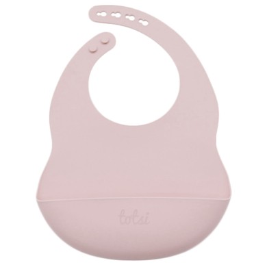 Blush Pink - Luxury Waterproof Silicone Baby Bib