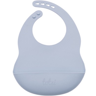 Lunar Grey - Luxury Waterproof Silicone Baby Bib