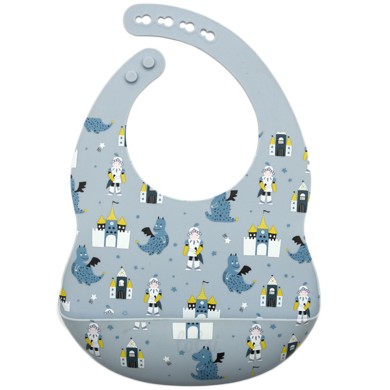 Knights And Dragons - Luxury Waterproof Silicone Weaning Bib