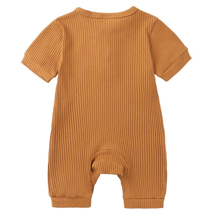 Bowie - Short Sleeve Ribbed Baby Romper