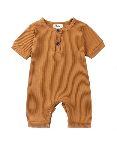 Bowie - Short Sleeve Ribbed Baby Romper