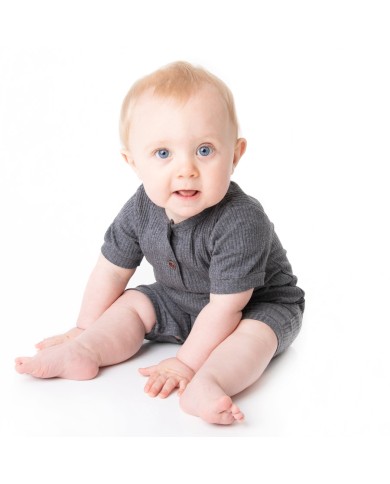 Arlo 2 -Short Sleeve Luxury Ribbed Romper