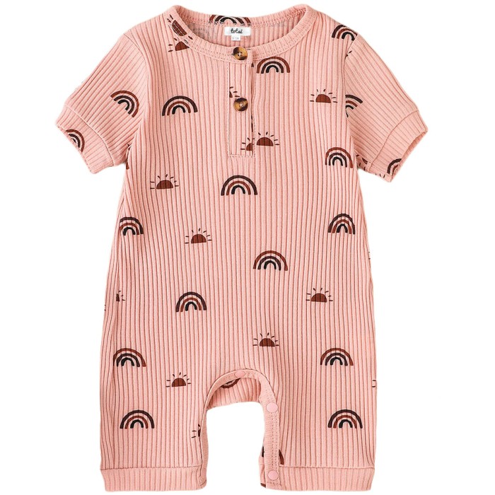 Aoife - Luxury Rainbow Ribbed Romper