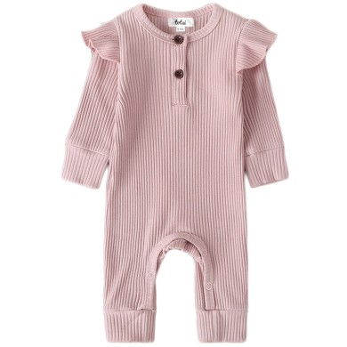 Freya - Luxury Frilly Ribbed Baby Romper