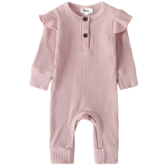 Freya - Luxury Frilly Ribbed Baby Romper