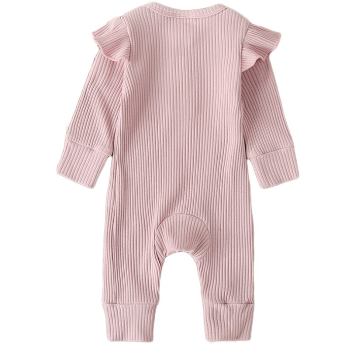 Freya - Luxury Frilly Ribbed Baby Romper