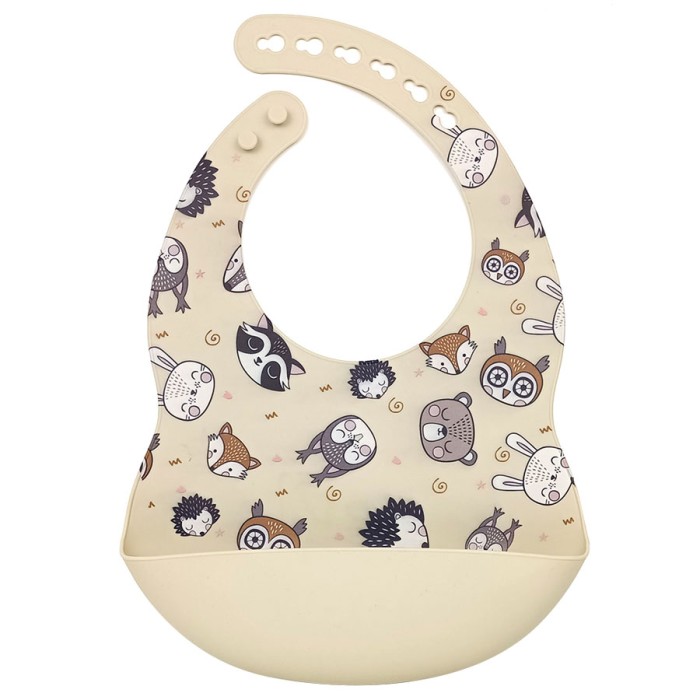 Woodland Friends - Luxury Silicone Baby Bib