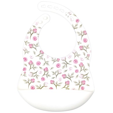 White Rose - Luxury Silicone Weaning Bib