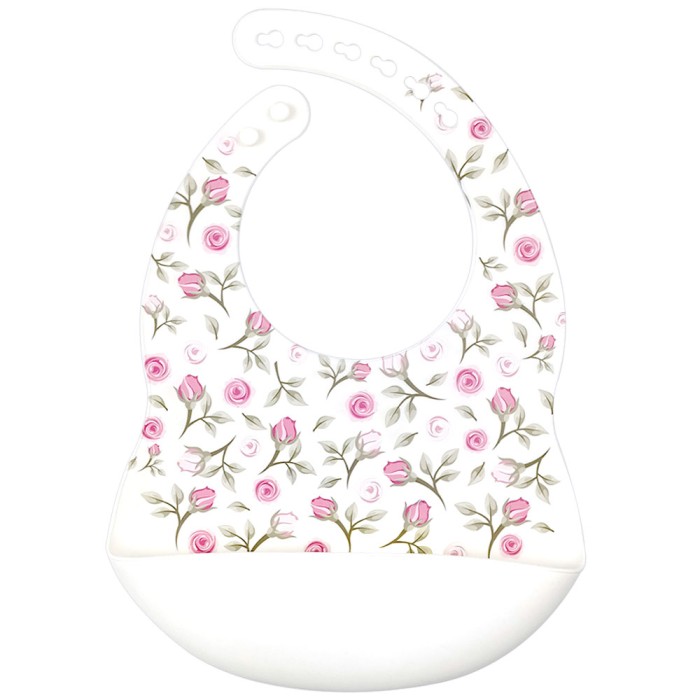 White Rose - Luxury Silicone Weaning Bib