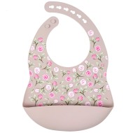 Blush Pink Rose - Luxury Silicone Bib