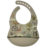 Safari Green - Luxury Silicone Baby Bib