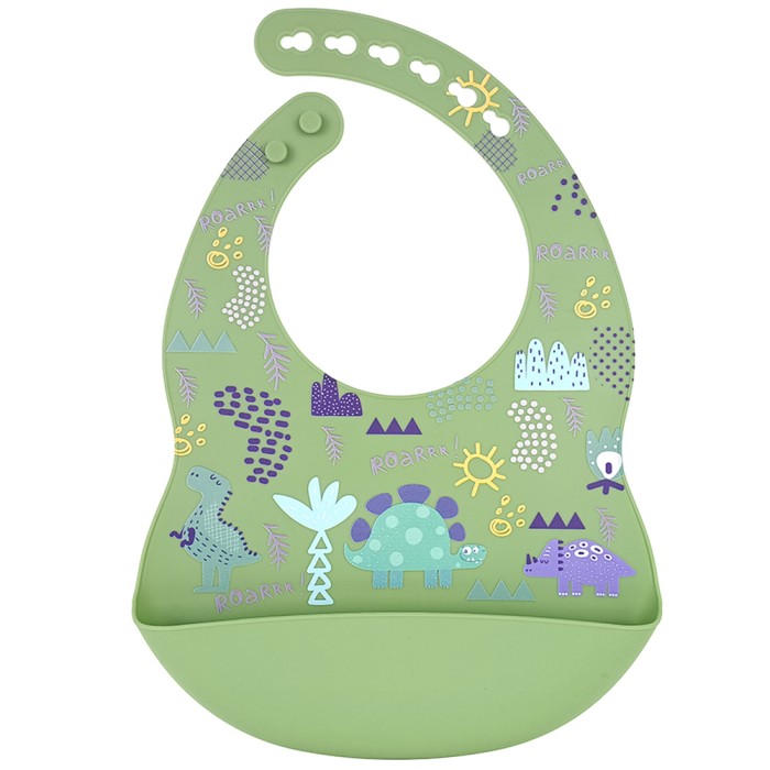 Dino - Luxury Silicone Mealtime Baby Bib