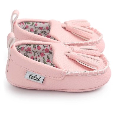 Sydney - Pink Luxury Loafer Baby Shoes