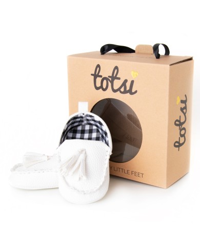 Brisbane - Luxury White Loafer Baby Shoes