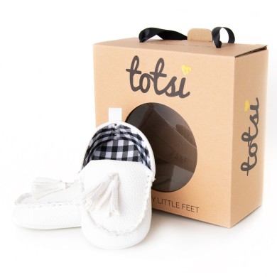 Brisbane - Luxury White Loafer Baby Shoes