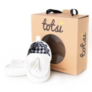 Brisbane - Luxury White Loafer Baby Shoes