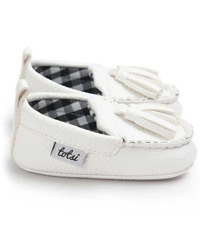 Brisbane - Luxury White Loafer Baby Shoes