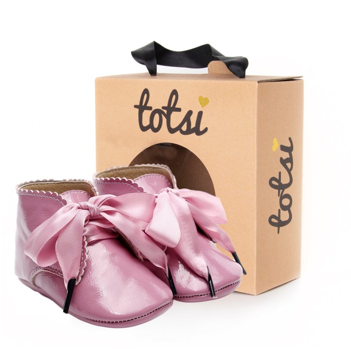 Emmeline - Luxury Bow Baby Girls Pram Shoes