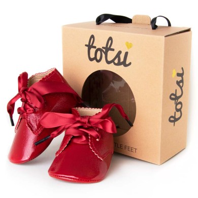 Rouge - Luxury Red Bow Baby Girls Booties