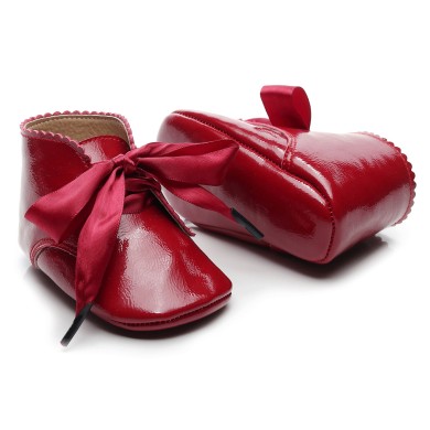 Rouge - Luxury Red Bow Baby Girls Booties