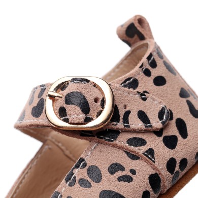 Taylen - Leopard Buckle Baby Booties