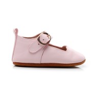 Amory - Leather T-Bar Buckle Baby Booties