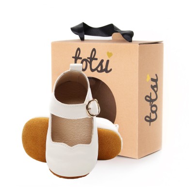 Remi - Leather T-Bar Buckle Baby Booties