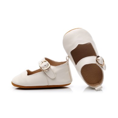 Remi - Leather T-Bar Buckle Baby Booties