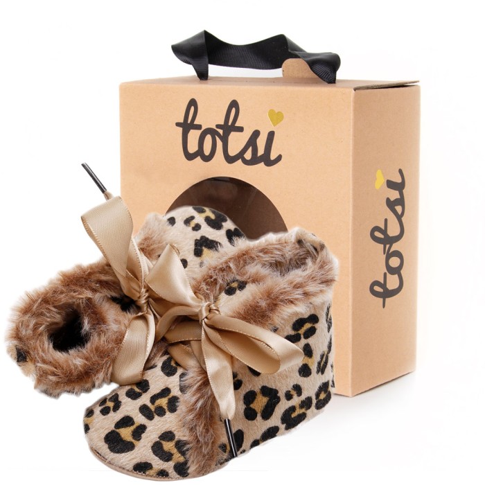 Zena - Animal Print Baby Booties