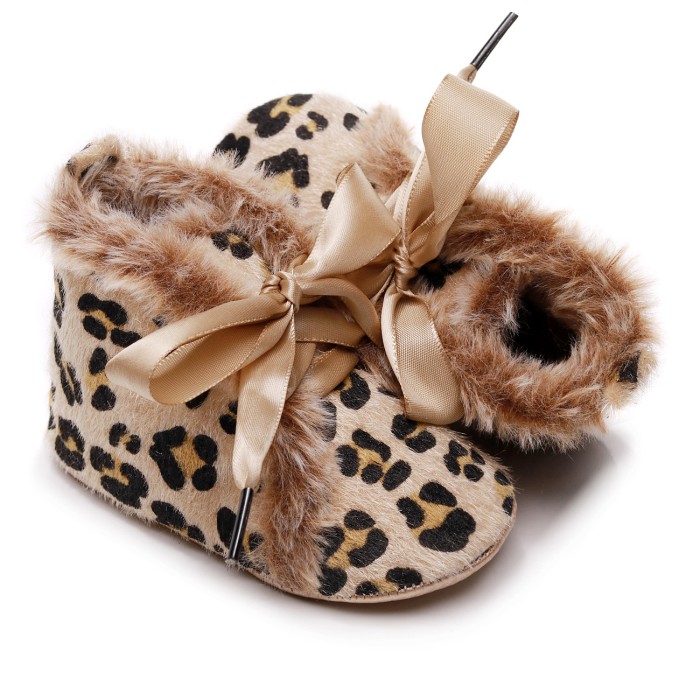 Zena - Animal Print Baby Booties