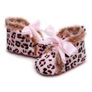 Zuri - Pink Animal Print Baby Booties